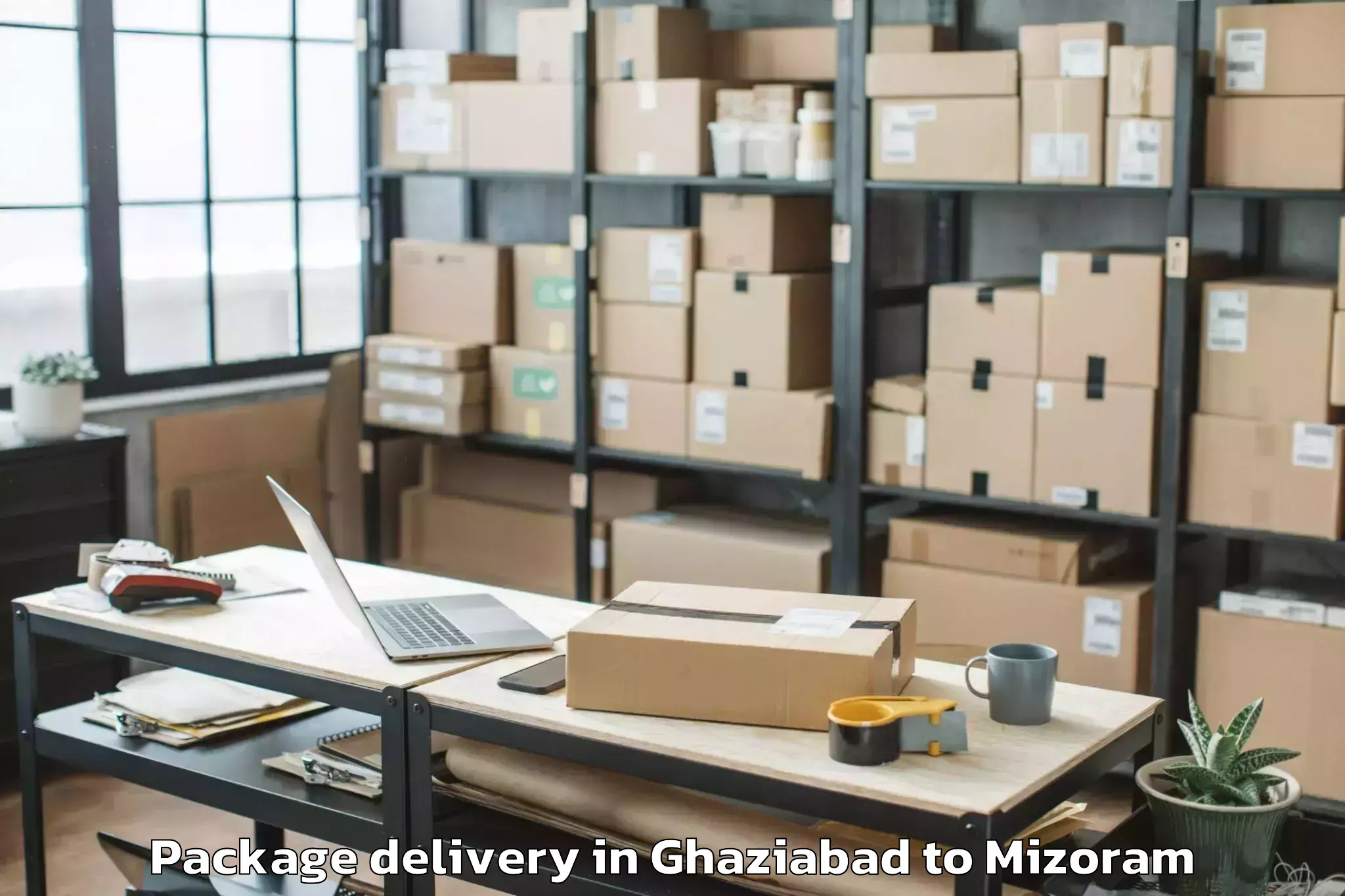 Hassle-Free Ghaziabad to Lawngtlai Package Delivery